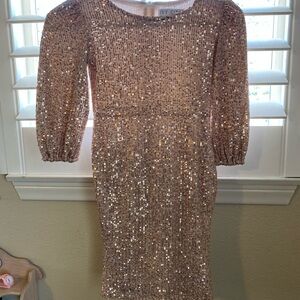 Ivy City Co Pink Sequin Kids Dress